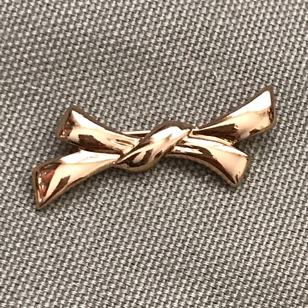 Monet Ribbon Bow Gold-tone Broach Pin